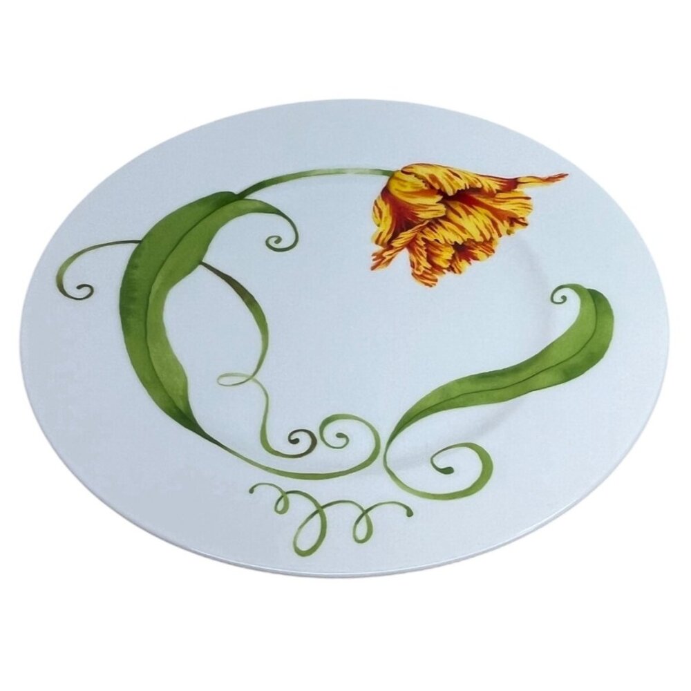 Westbury Court Lyrical Blooms Parrot Tulip Dinner Plate 10 3/4"